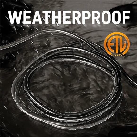 2-Pack 8ft Extension Cord Outdoor 16 AWG Heavy Duty Power Cord 3 Prong - Picture 3 of 7